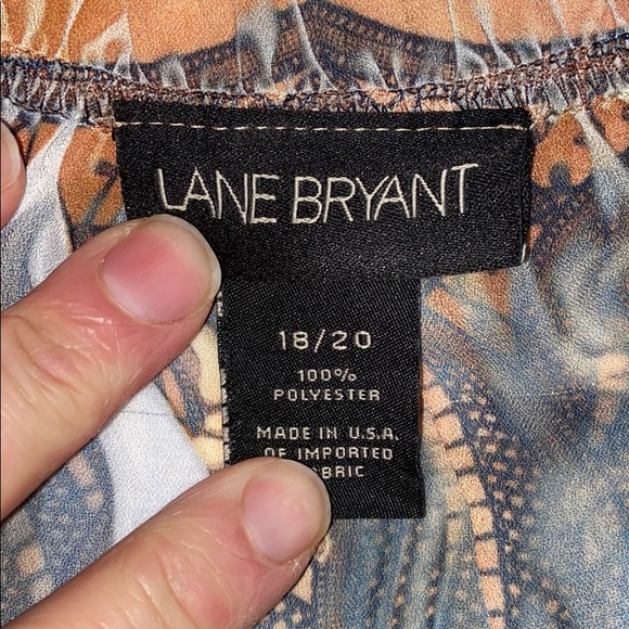 LANE BRYANT blouse - semi sheer w/array of colors - Picture 7 of 8